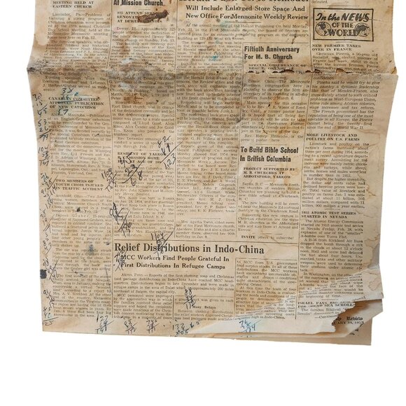 Vintage February 1955 Mennonite Weekly Review Newspaper Newton Kansas Religious - Picture 4 of 10